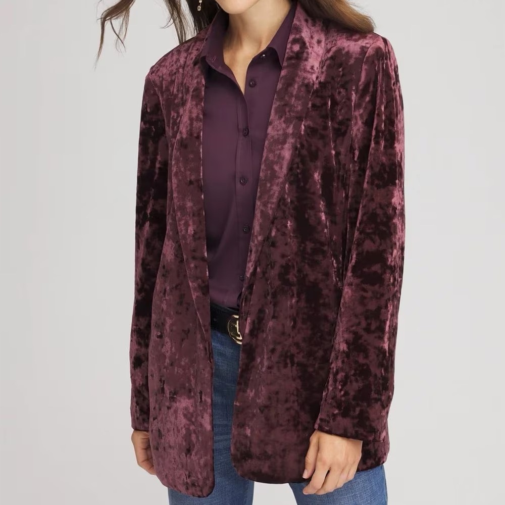Chico's Crushed Velvet Blazer
